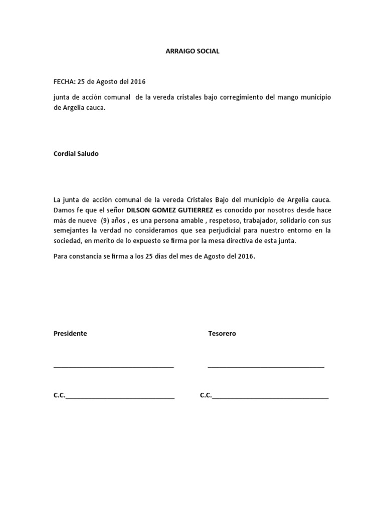 Arraigo Familiar Pdf