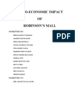 Socio-Economic Impact OF Robinson'S Mall: Submitted by