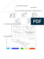 Examen Matematicas Parvulo