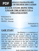 A Case Study Depicting Unfair Treatment in A Organization: Haranahally Ramaswamy Institute of Higher Education