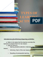 Types of Learning Activities1