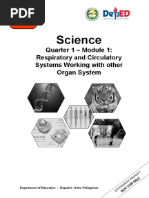 Science 9 Q1 Module 1 Respiratory and Circulatory With Key Answer