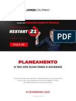 Restart 20 Aula20 Planeamento-Curso - De.desenvolvimento - Pessoal Jorge - Coutinho