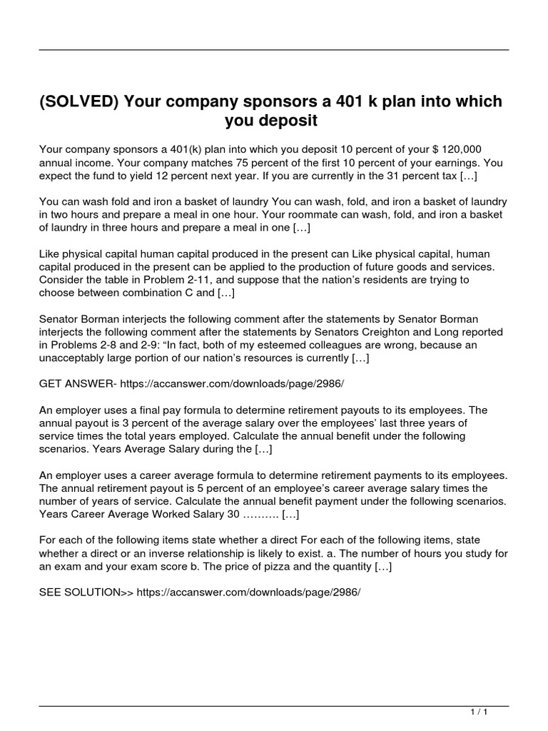 401(k) Plan and Retirement Calculations | PDF | 401(K) | Retirement