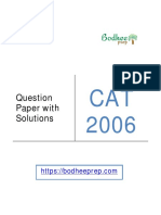 CAT 2006 Question Paper With Solution