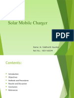 Solar Mobile Charger: A Sustainable Mobile Charging Solution