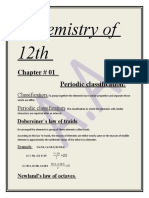 Chemistry of 12th: Chapter # 01