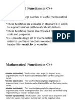 Mathematical Functions in C++