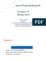 Mathematical Programming-II Merge Sort