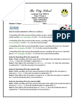 Class 7 Term 2 Worksheet 3A - Estimation