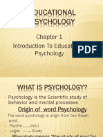 Introduction To Educational Psychology