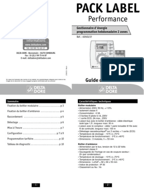 Mode d'emploi Delta Dore Tybox 710 (Français - 2 des pages)