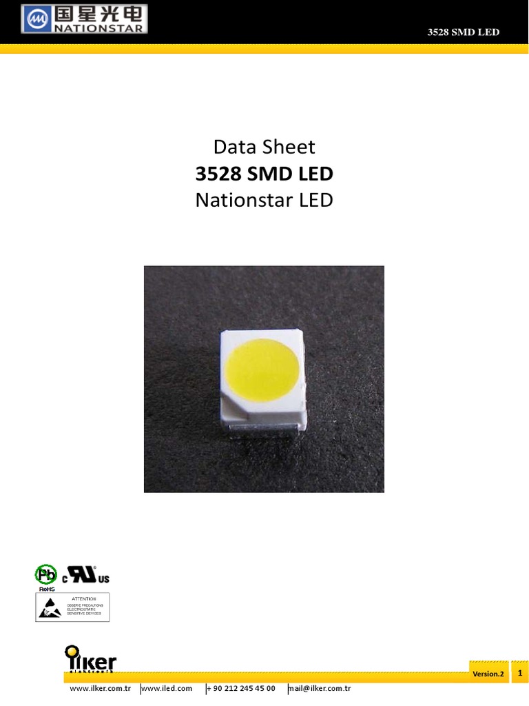 Data Sheet Nationstar LED PDF Light Emitting Diode Electrostatic