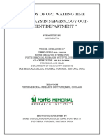 A Study of Opd Waiting Time and Delays in Nephrology Out-Patient Department