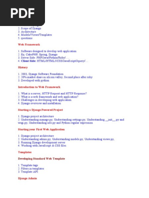 Python Syllabus