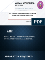 To Calibrate A Thermocouple Using An Opamp Differential Amplifier.
