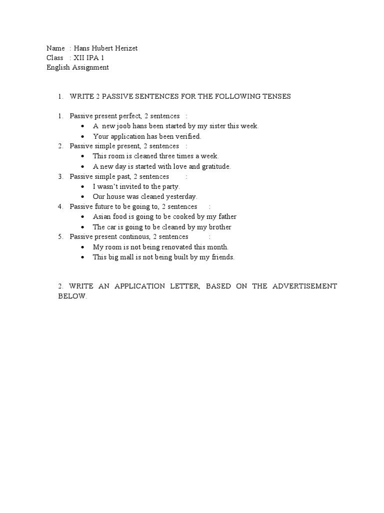 English Assignment - Hans Hubert Herizet | PDF