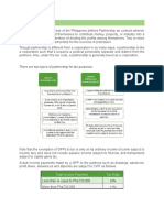 Partnerships: Less Than or Equal To Php720,000 10%