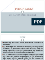 Types of Banks: Ms. Hafiza Safia Shaukat