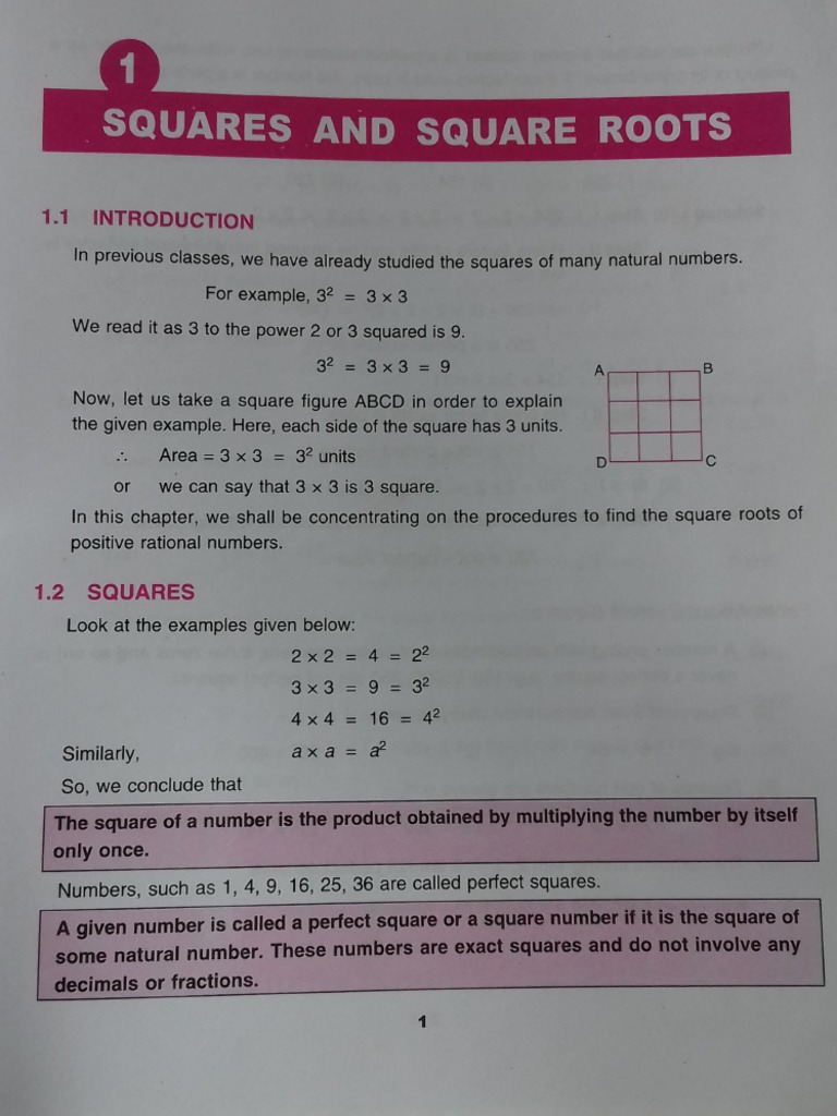 Squares and Square Roots - VIII | PDF