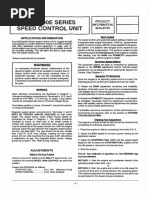 Esd5500E Series Speed Control Tlnit: Warning