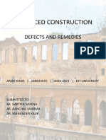 Advanced Construction: Defects and Remedies