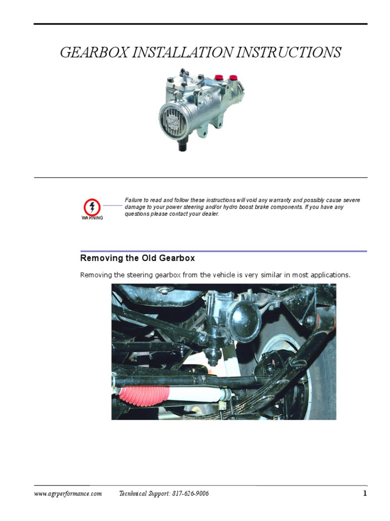 Gearbox Instructions PDF Transmission (Mechanics) Petroleum Reservoir