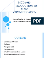 Introduction & Overview of Mass Communication