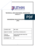 TECHNICAL AND VOCATIONAL EDUCATION FACULTY OSCILLOSCOPE LAB