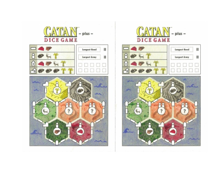 Catan Dice Game Plus Color | PDF
