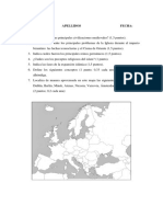 Examen de Recuperación de Pendientes - Geografía e Historia - Primera Evaluación