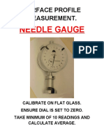 Surface Profile Measurement Needle Gauge p