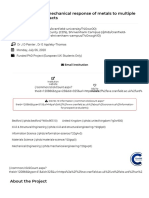 The Material and Mechanical Response of Metals To Multiple Shock Loading Impacts at Cranfield University On