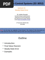 Lecture 11 Steady State Error