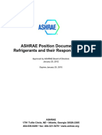 ASHRAE Position Document on Refrigerants and Their Responsible Use (2012)