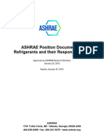 ASHRAE Position Document On Refrigerants and Their Responsible Use (2012)
