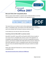 Microsoft Office 2007 Compatibility Mode: Converting A File From Office 2007 To A Previous Version