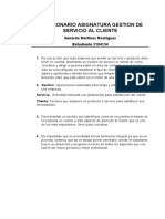 Cuestionario Asignatura Gestion de Servicio Al Cliente