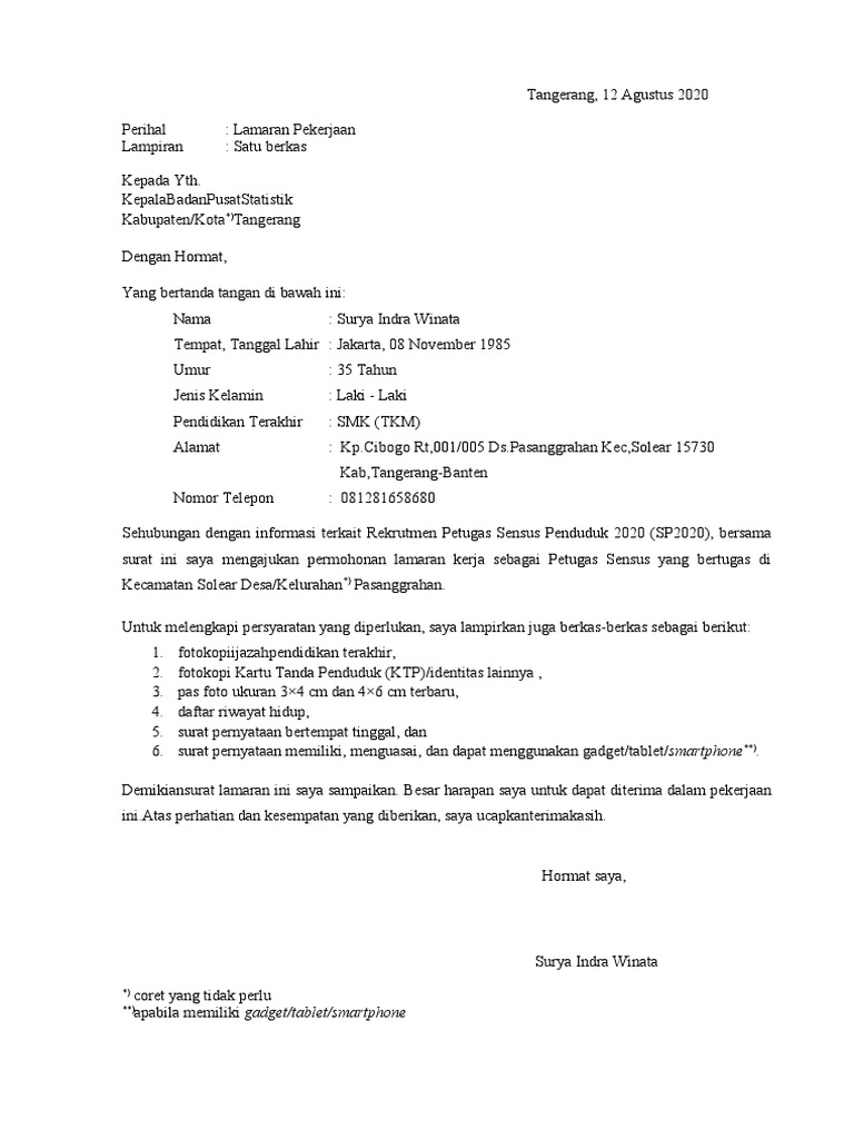 Download 94+ Contoh Surat Surat Lamaran Kerja Vaksin Gratis
