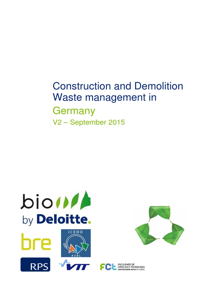 Construction and Demolition Waste Management In Germany PDF Waste