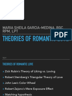 Maria Sheila Garcia-Medina, RGC, RPM, LPT: Theories of Romantic Love