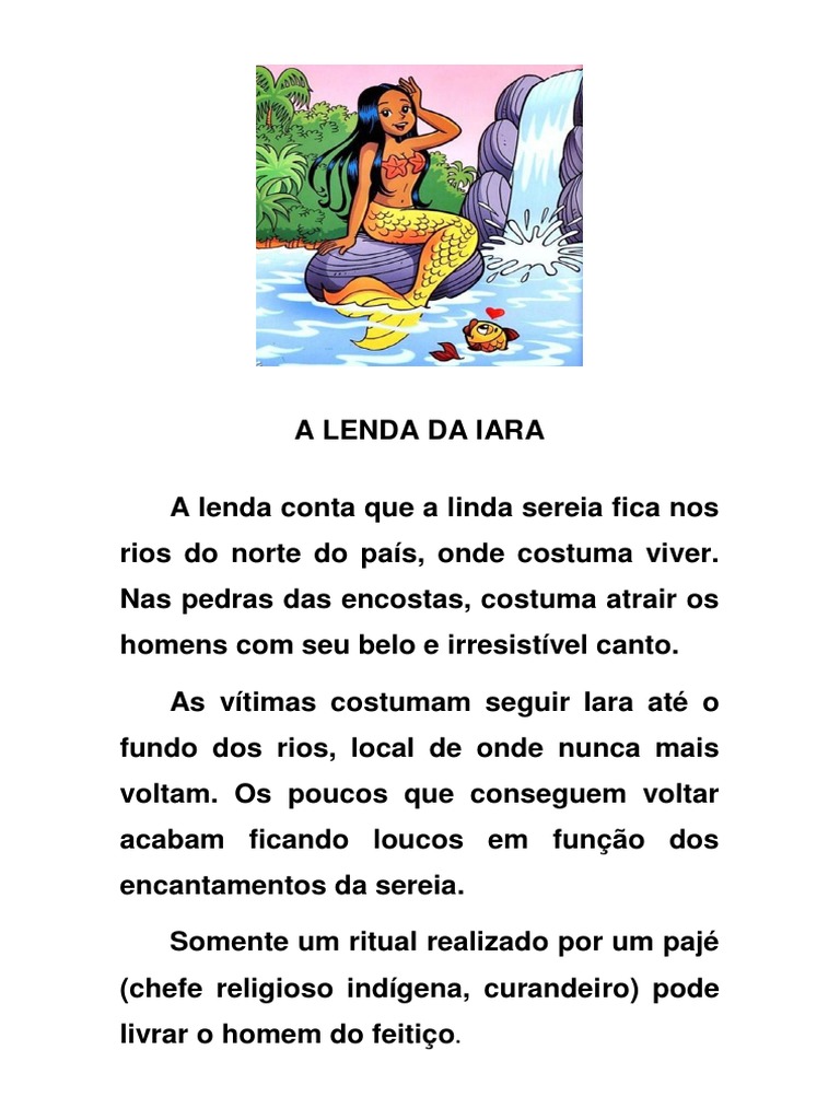 Lenda da Iara: A Sereia dos Rios | PDF