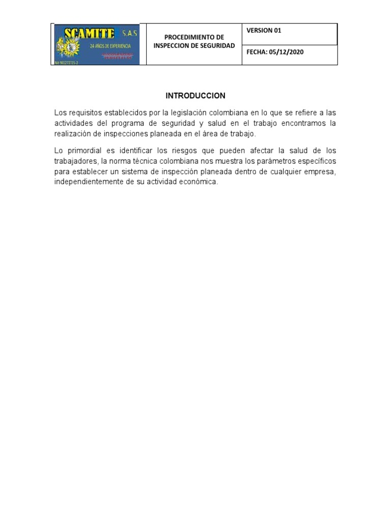 Inspección de Seguridad en SCAMITE | PDF | Soldadura | Construcción