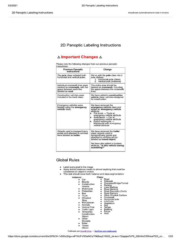 2D Panoptic Labeling Instructions PDF