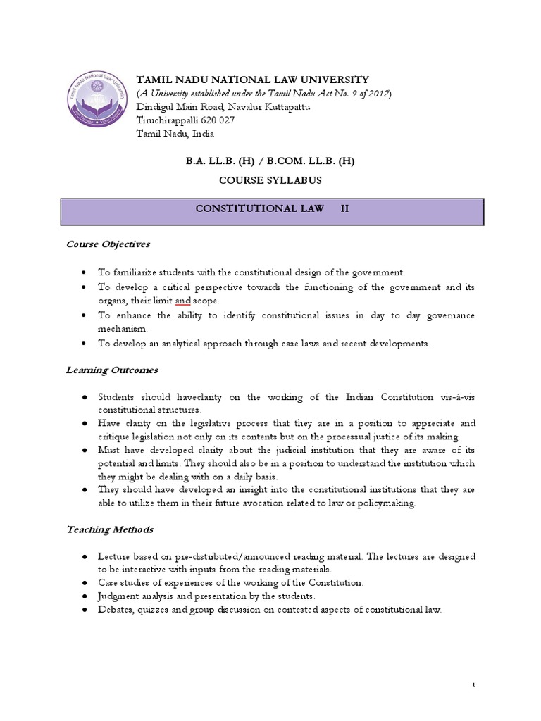 Constitutional Law II | PDF | Judiciaries | Legislature
