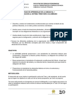 ACTIVIDAD DE APRENDIZAJE DE LA UNIDAD No. 2 Obligaciones Tributarias Admon Empresas Distancia 2020