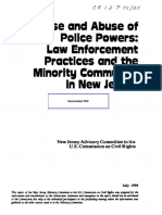 Use and Abuse of Police Powers Law Enforcement and Minority Community in NJ