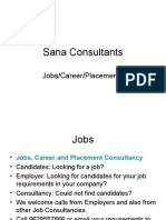 Sana Consultants: Jobs/Career/Placements