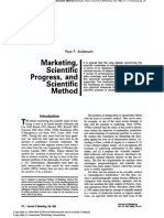 Anderson, 1983, Marketing, Scientific Process, and The Scientific Method