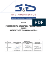 Anexo 1 GYG-SIG-SEG-01 Procedimiento de Limpieza y Desinfección Del Centro de Trabajo.